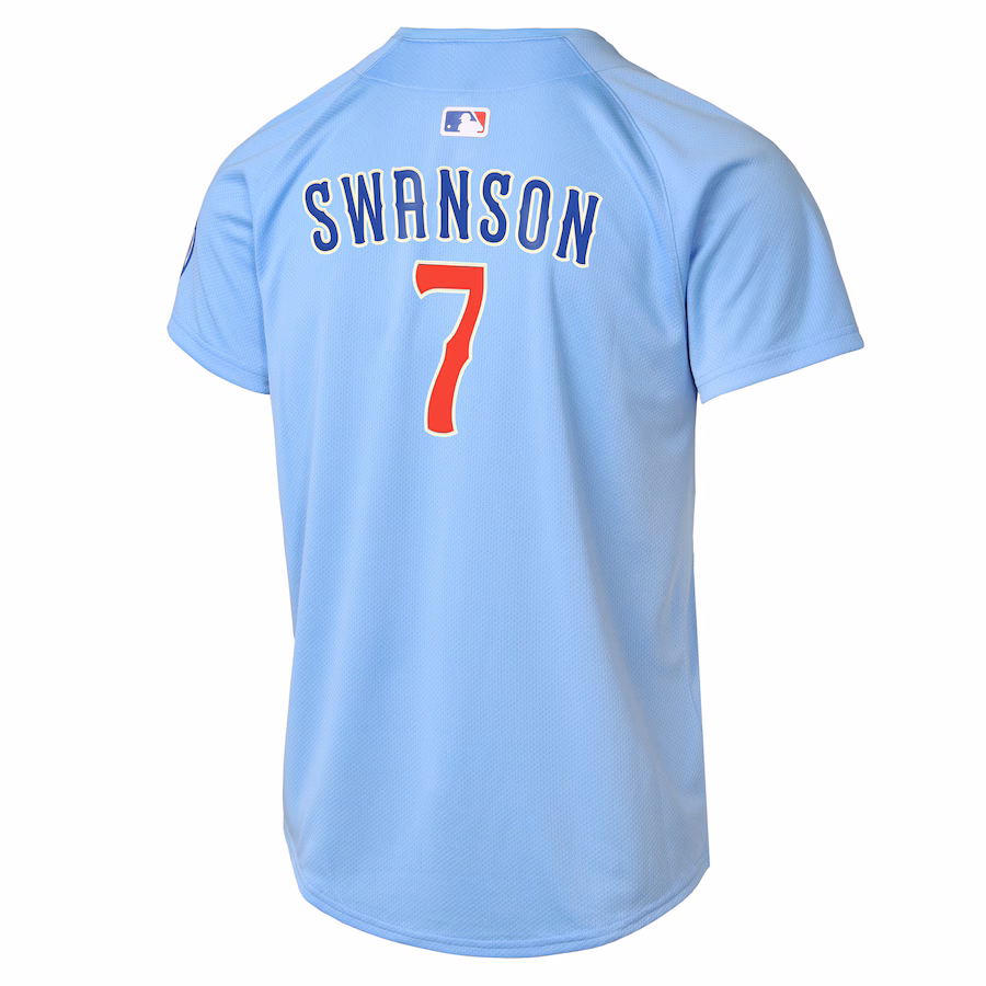 Dansby Swanson Chicago Cubs Nike Youth 2nd Alternate Limited Player Jersey - Baby Blue