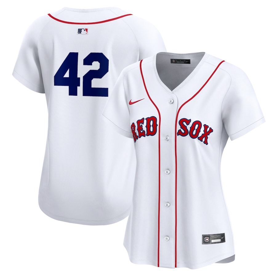 Boston Red Sox Nike Women's 2024 Jackie Robinson Day Home Limited Jersey – White