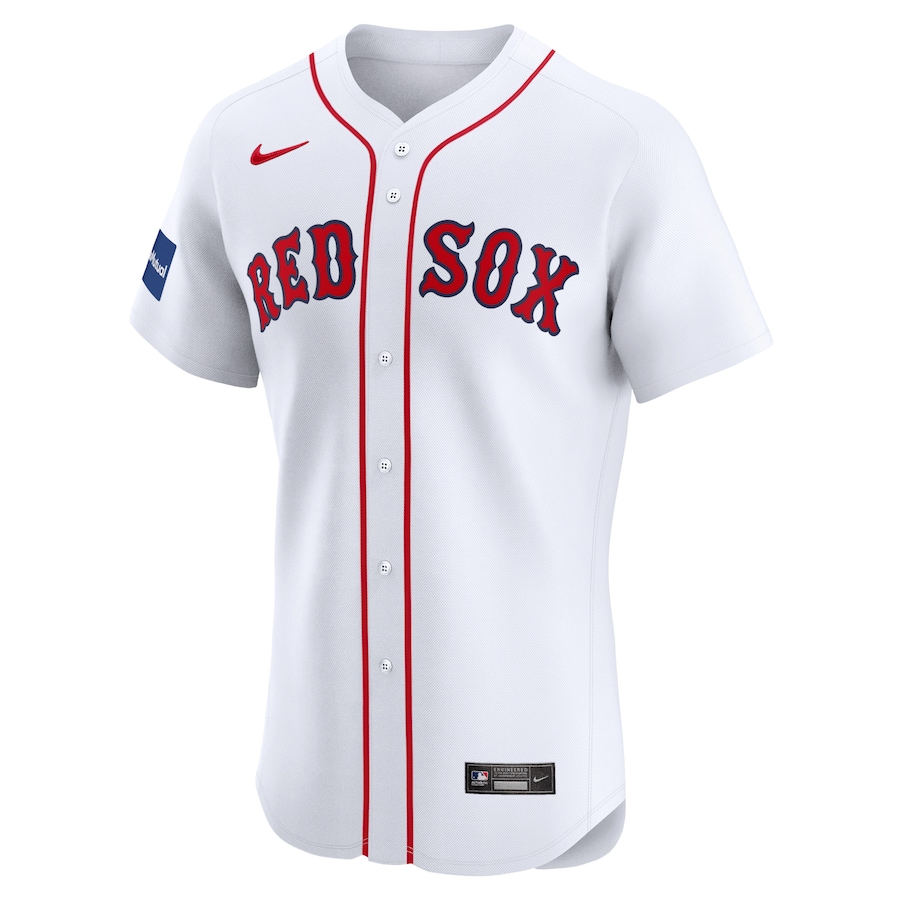 David Ortiz Boston Red Sox Nike Home Elite Sponsor Patch Player Jersey - White