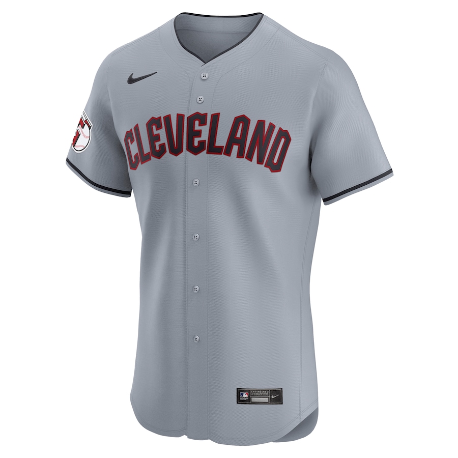 Cleveland Guardians Nike Alternate Vapor Premier Elite Patch Jersey - Gray