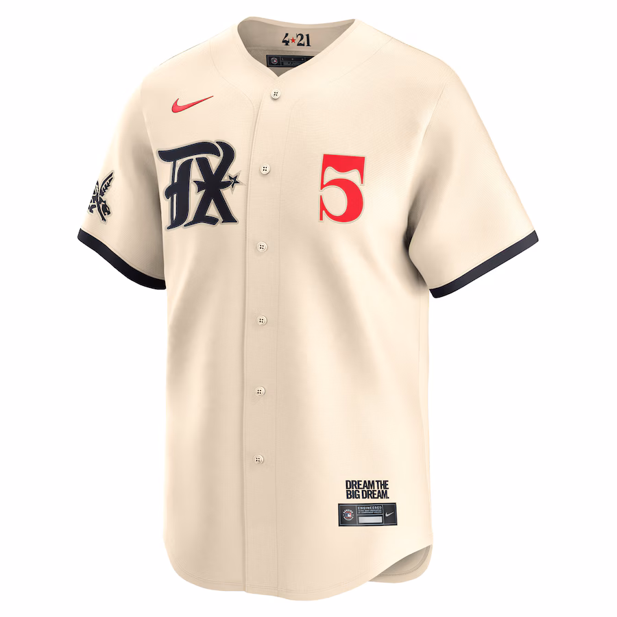 Corey Seager Texas Rangers Nike City Connect Limited Player Jersey - Cream