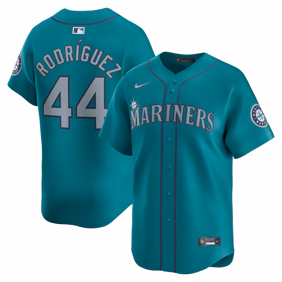 Julio Rodríguez Seattle Mariners Nike Alternate Limited Player Jersey – Aqua