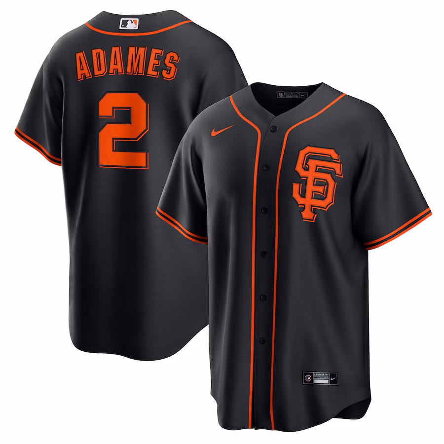 Willy Adames San Francisco Giants Nike Alternate Replica Baseball Jersey - Black