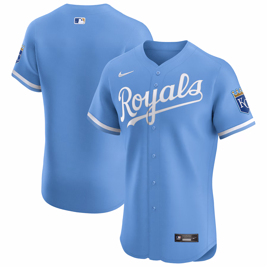 Kansas City Royals Nike Alternate Vapor Premier Elite Patch Jersey - Light Blue