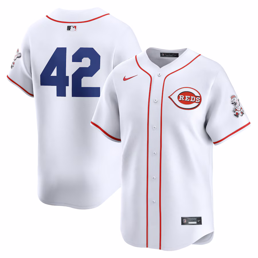 Cincinnati Reds Nike 2024 Jackie Robinson Day Home Limited Jersey – White