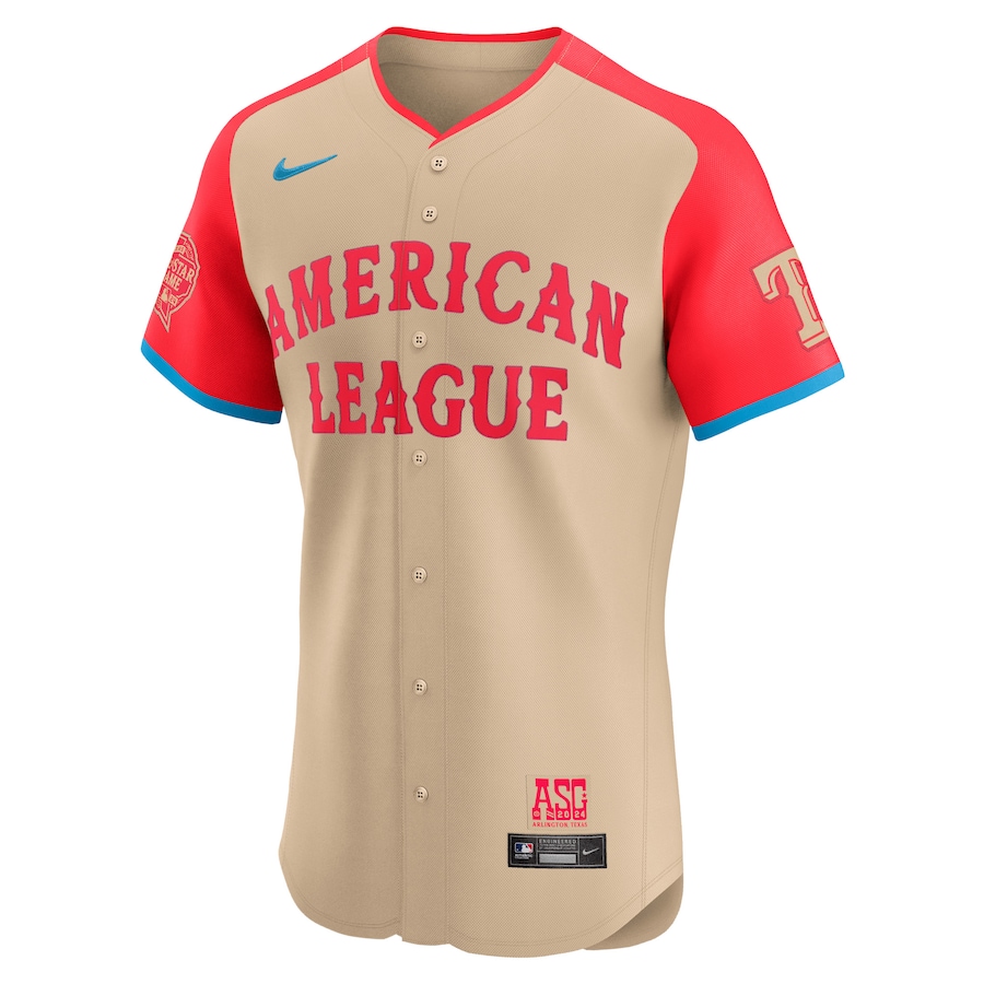 Corey Seager American League Nike 2024 MLB All-Star Game Elite Player Jersey - Cream