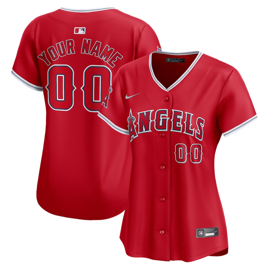 Los Angeles Angels Nike Women's Alternate Limited Custom Jersey – Red