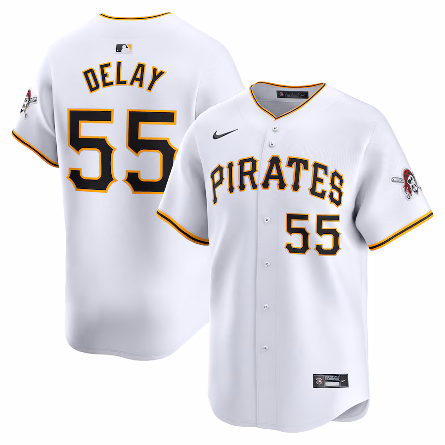Jason Delay Pittsburgh Pirates Nike Home Limited Player Jersey – White