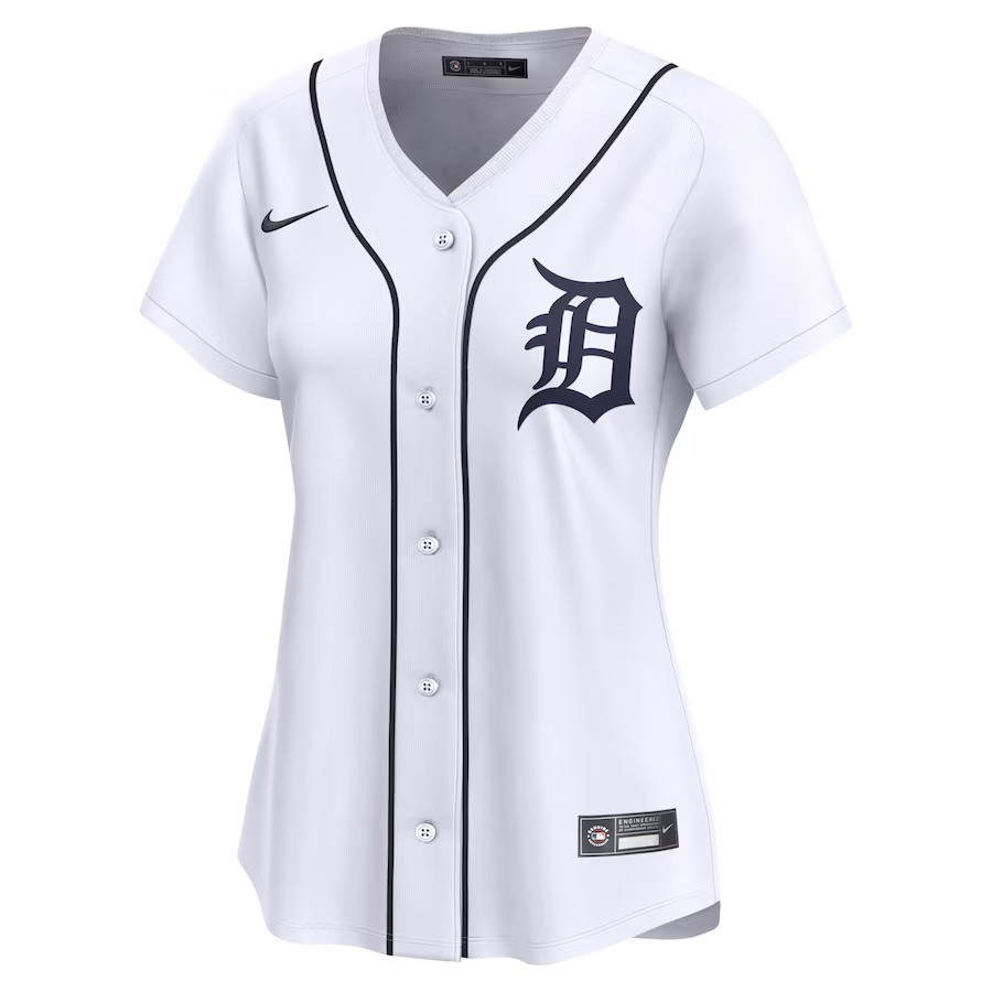 Detroit Tigers Nike Women's 2024 Jackie Robinson Day Home Limited Jersey – White
