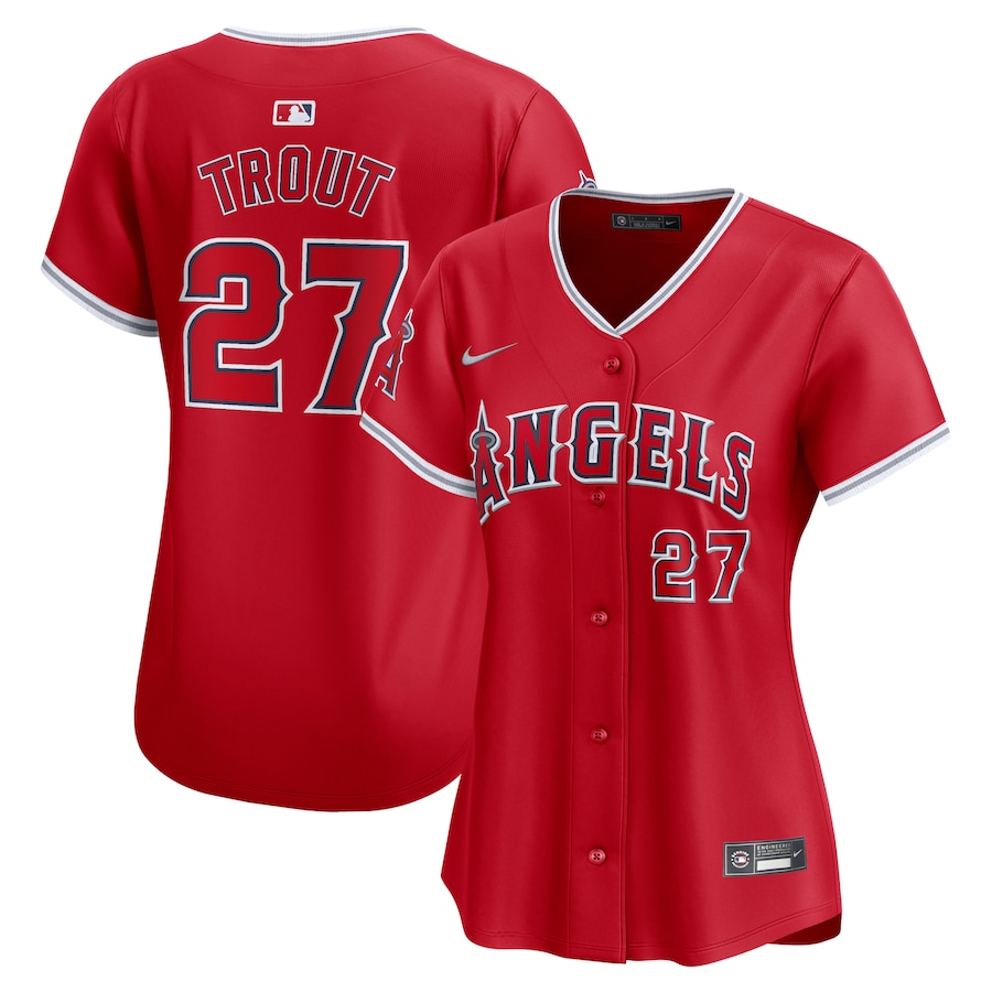Mike Trout Los Angeles Angels Nike Women's Alternate Limited Player Jersey – Red
