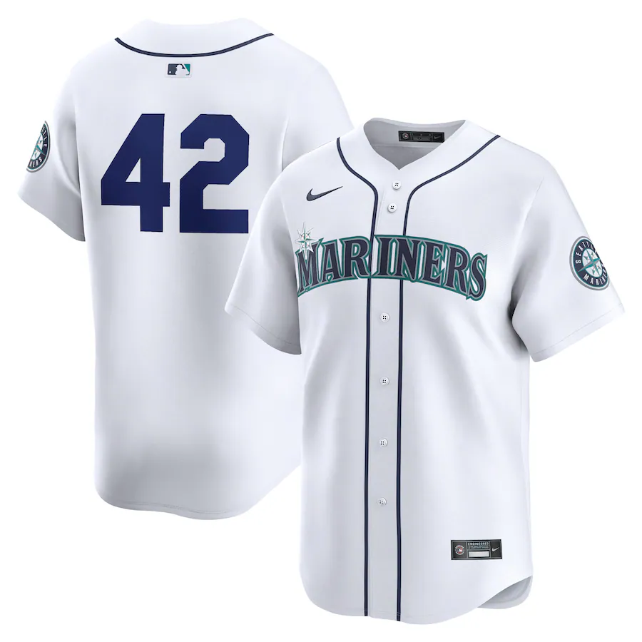 Seattle Mariners Nike 2024 Jackie Robinson Day Home Limited Jersey – White
