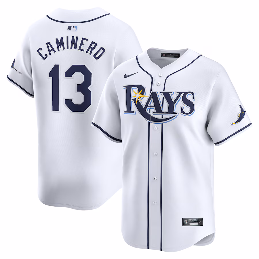 Junior Caminero Tampa Bay Rays Nike Youth Home Limited Player Jersey - White
