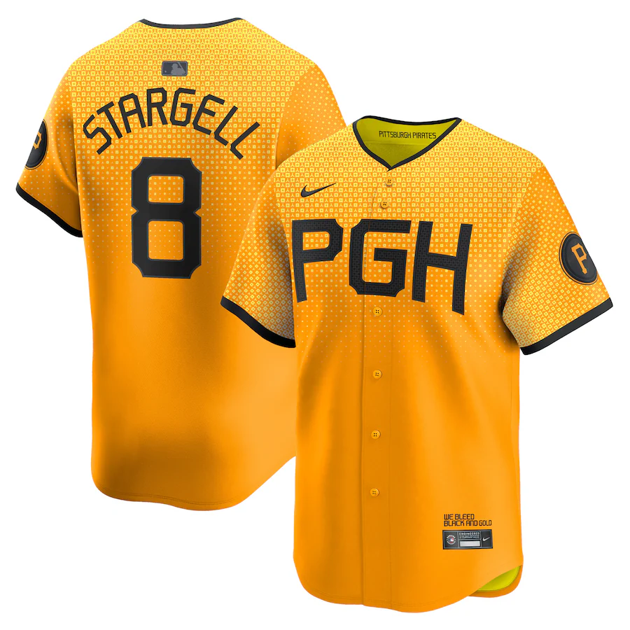 Willie Stargell Pittsburgh Pirates Nike City Connect Limited Player Jersey - Gold
