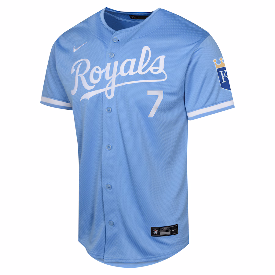 Bobby Witt Kansas City Royals Nike Youth Alternate Limited Player Jersey – Light Blue