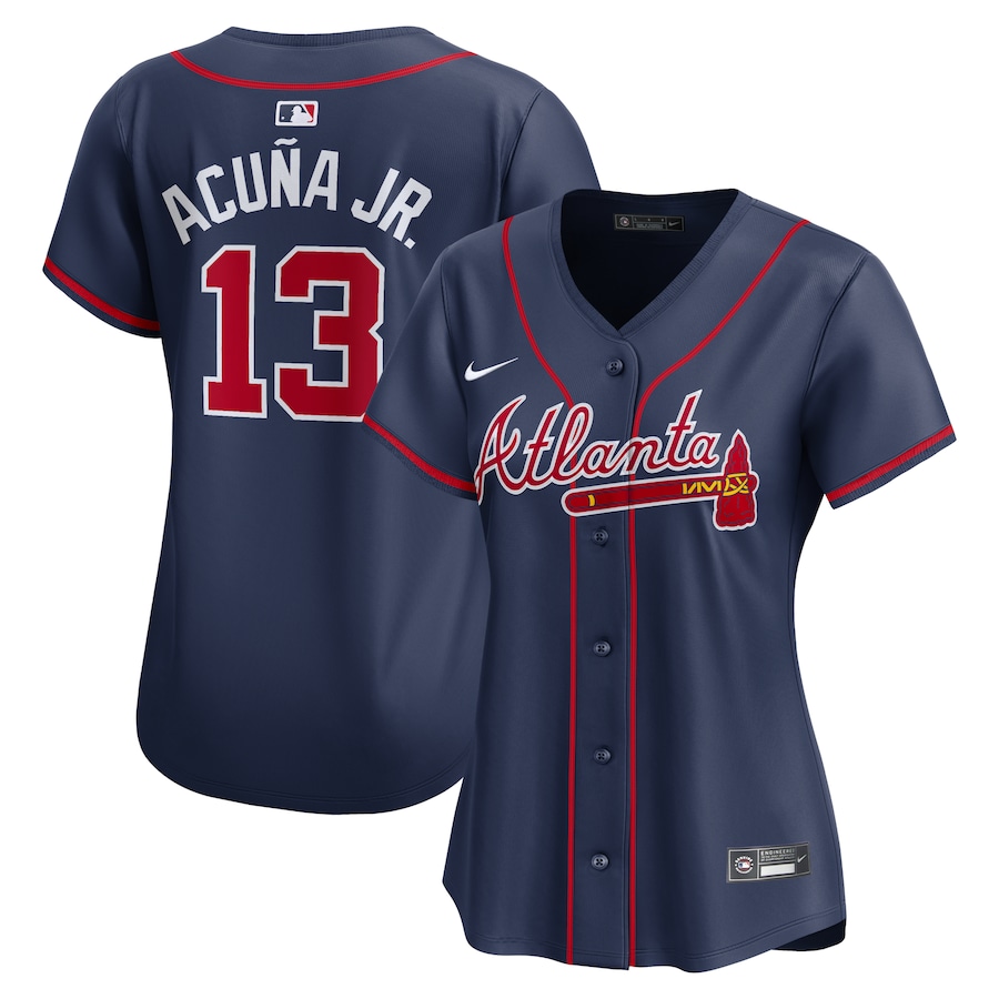 Ronald Acuña Jr. Atlanta Braves Nike Women's Alternate Limited Player Jersey – Navy