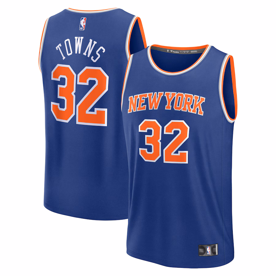 Karl-Anthony Towns New York Knicks Fanatics Fast Break Replica Player Jersey - Icon Edition - Blue