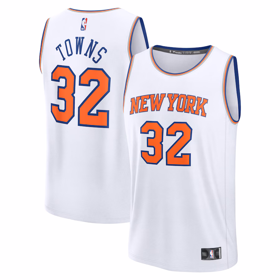 Karl-Anthony Towns New York Knicks Fanatics Fast Break Replica Player Jersey - Association Edition - White