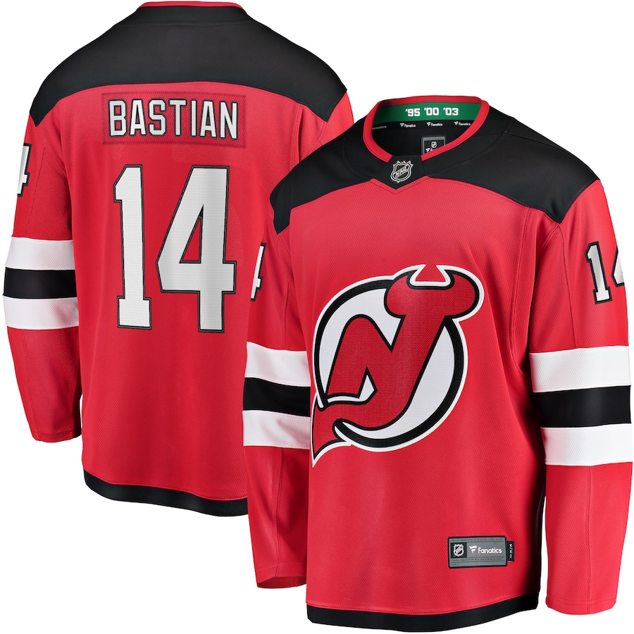 Nathan Bastian New Jersey Devils Fanatics Home Breakaway Player Jersey - Red