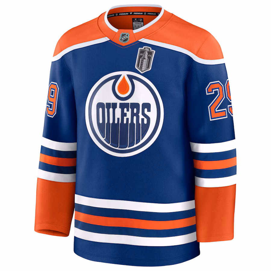 Leon Draisaitl Edmonton Oilers Fanatics 2025 Stanley Cup Final Home Premium Jersey - Royal