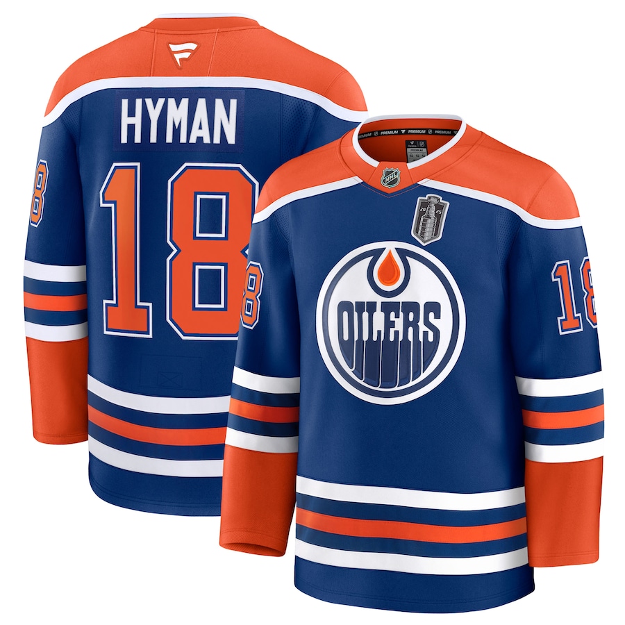 Zach Hyman Edmonton Oilers Fanatics 2025 Stanley Cup Final Home Premium Jersey - Royal