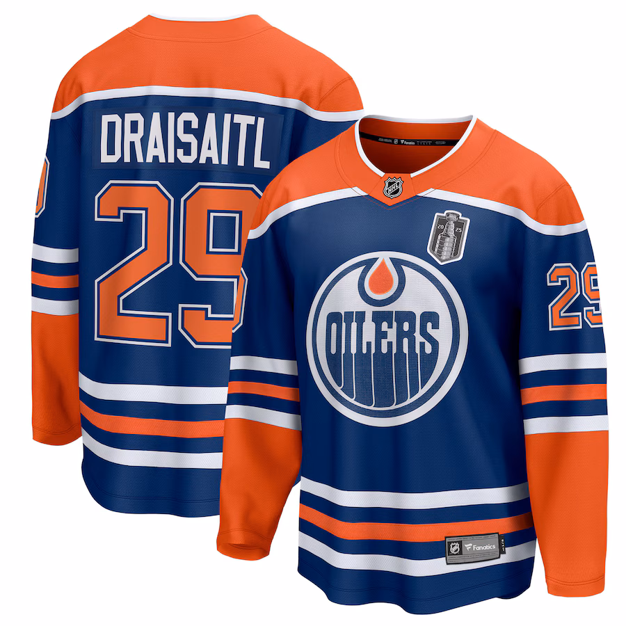 Leon Draisaitl Edmonton Oilers Fanatics 2025 Stanley Cup Final Home Breakaway Jersey - Royal