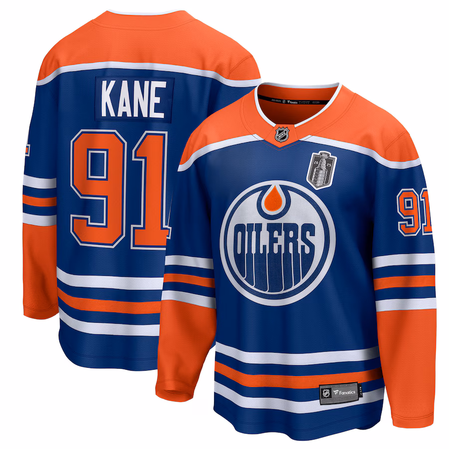 Evander Kane Edmonton Oilers Fanatics 2025 Stanley Cup Final Home Breakaway Jersey - Royal
