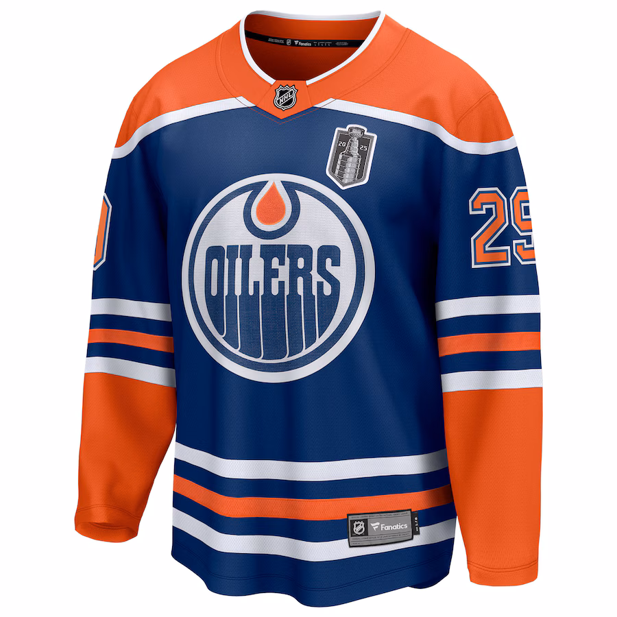 Leon Draisaitl Edmonton Oilers Fanatics 2025 Stanley Cup Final Home Breakaway Jersey - Royal