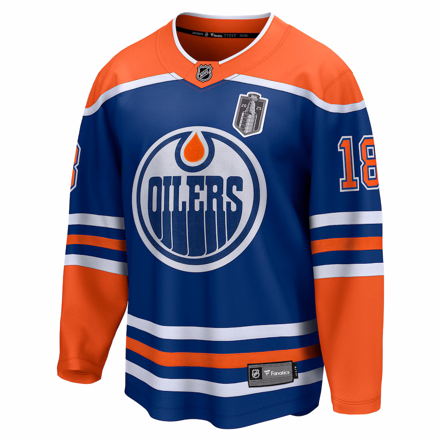 Zach Hyman Edmonton Oilers Fanatics 2025 Stanley Cup Final Home Breakaway Jersey - Royal