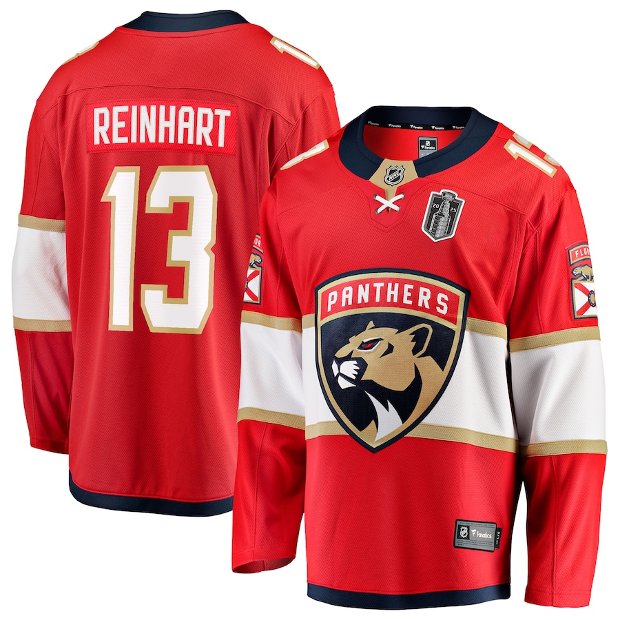 Sam Reinhart Florida Panthers Fanatics 2025 Stanley Cup Final Home Breakaway Player Jersey - Red