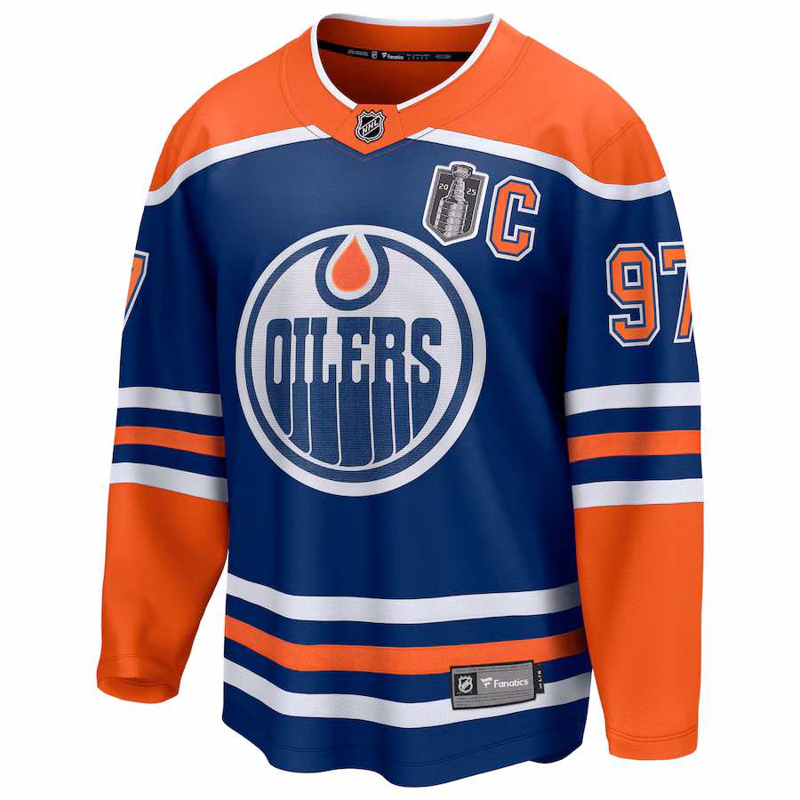 Connor McDavid Edmonton Oilers Fanatics 2025 Stanley Cup Final Home Breakaway Jersey - Royal