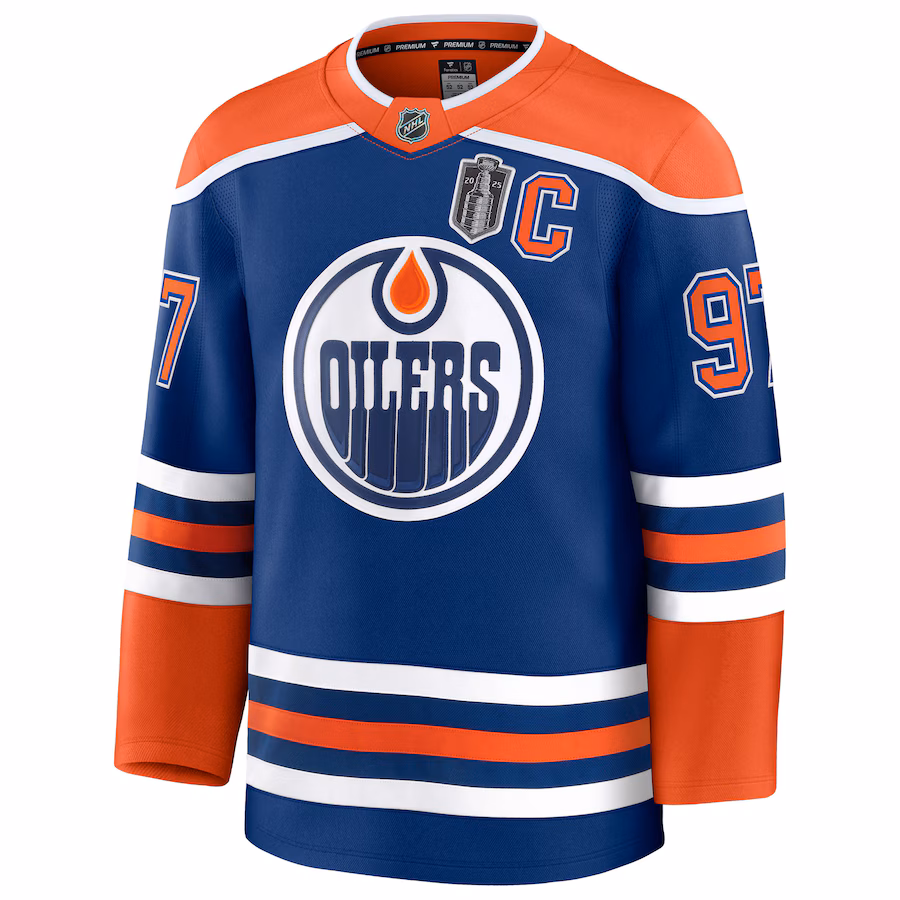 Connor McDavid Edmonton Oilers Fanatics 2025 Stanley Cup Final Home Premium Jersey - Royal