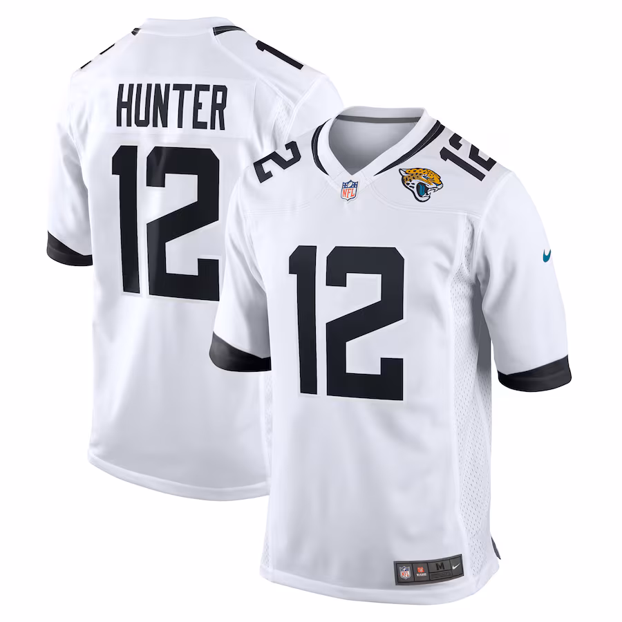 Travis Hunter Jacksonville Jaguars Nike 2025 NFL Draft First Round Pick Game Player Jersey - White