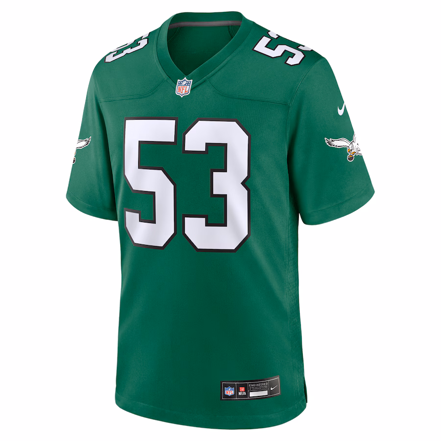 Zack Baun Philadelphia Eagles Nike Alternate Game Jersey - Kelly Green