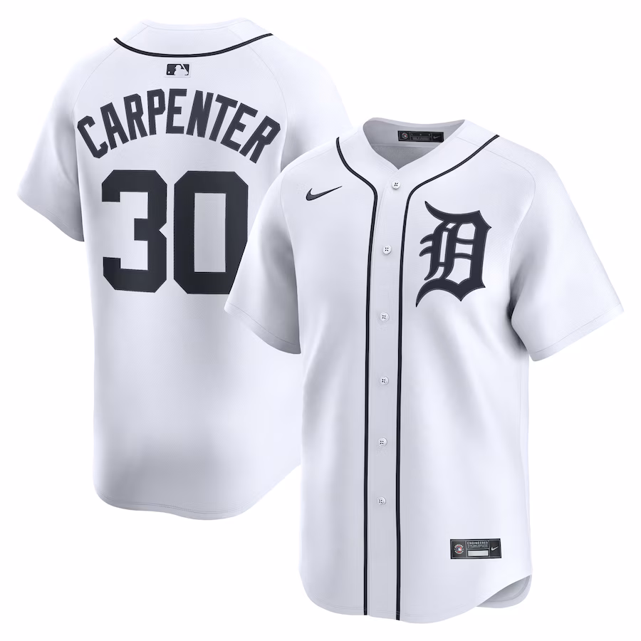 Kerry Carpenter Detroit Tigers Nike Home Limited Player Jersey - White