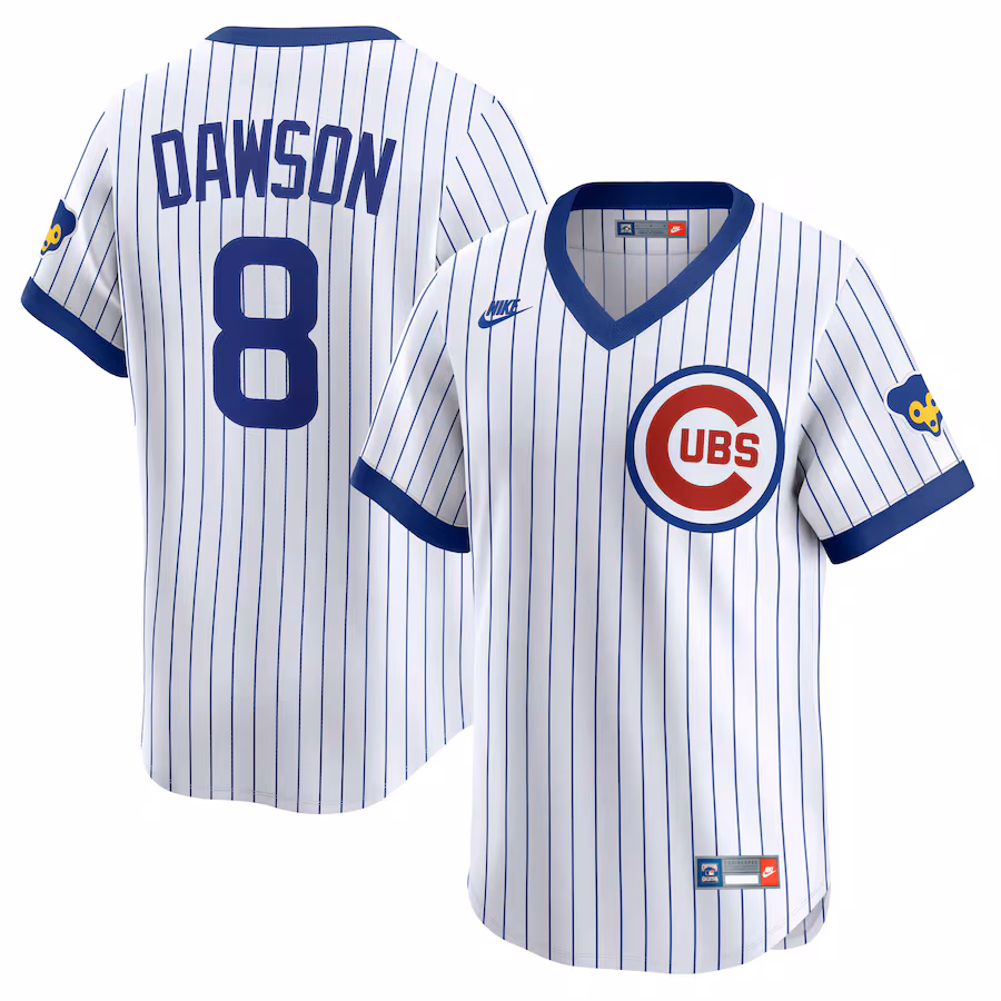 Andre Dawson Chicago Cubs Nike Throwback Cooperstown Collection Limited Jersey - White