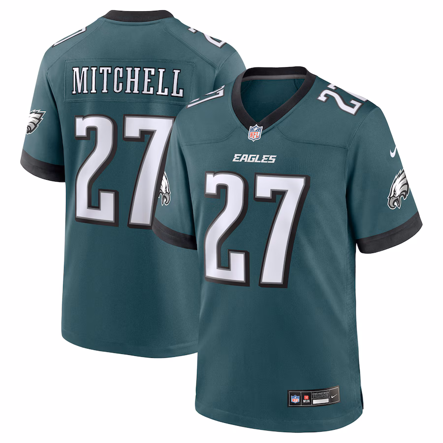 Quinyon Mitchell Philadelphia Eagles Nike Player Game Jersey - Midnight Green