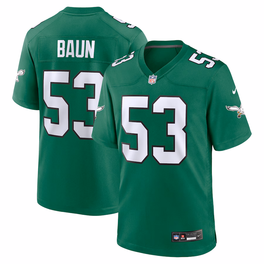Zack Baun Philadelphia Eagles Nike Alternate Game Jersey - Kelly Green