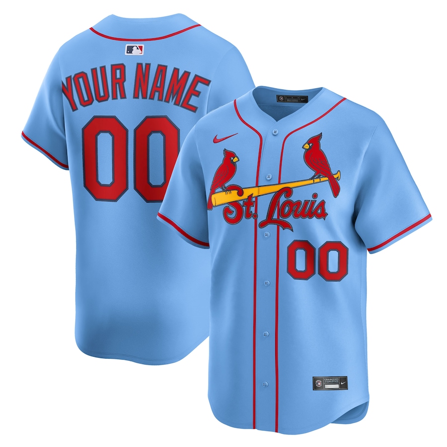 St. Louis Cardinals Nike Alternate Limited Custom Jersey - Light Blue