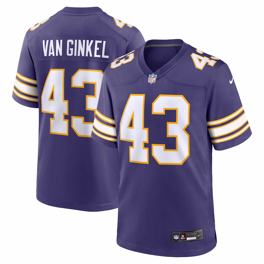 Andrew Van Ginkel Minnesota Vikings Nike Alternate Game Jersey - Purple