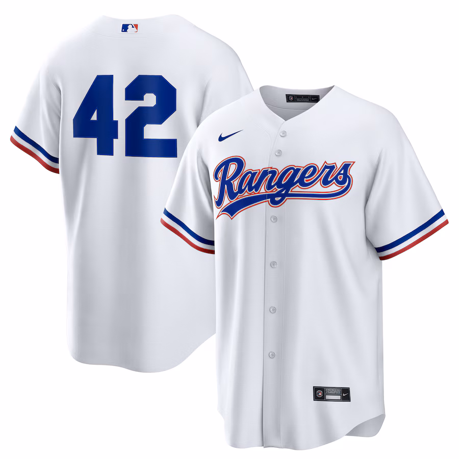Texas Rangers Nike Home 2025 Jackie Robinson Day Replica Jersey - White