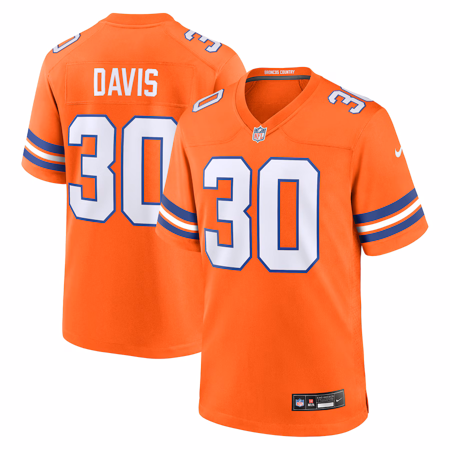 Terrell Davis Denver Broncos Nike Retired Player Alternate Game Jersey - Orange