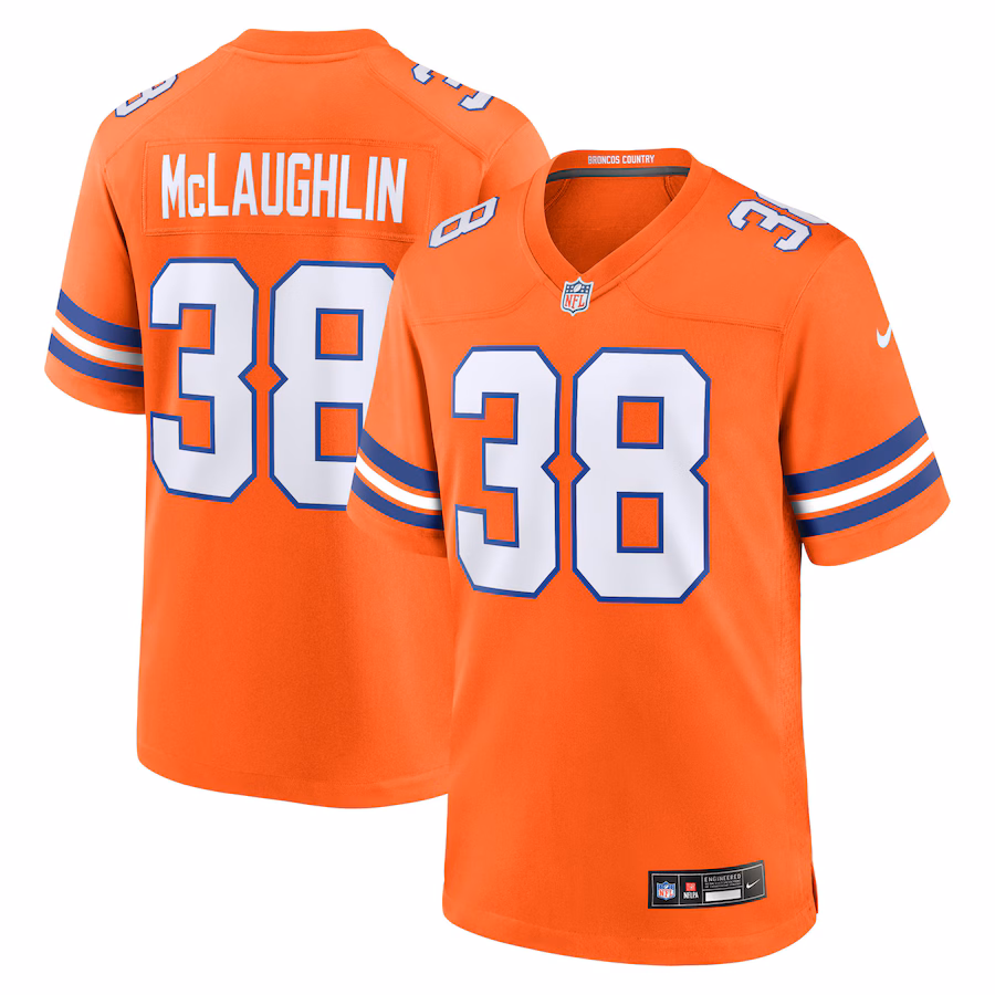 Jaleel McLaughlin Denver Broncos Nike Mile High Collection 1977 Throwback Player Game Jersey - Orange