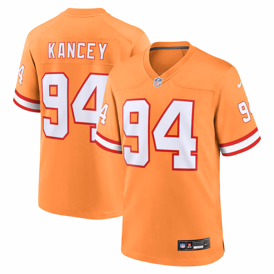 Calijah Kancey Tampa Bay Buccaneers Nike Alternate Game Jersey - Orange