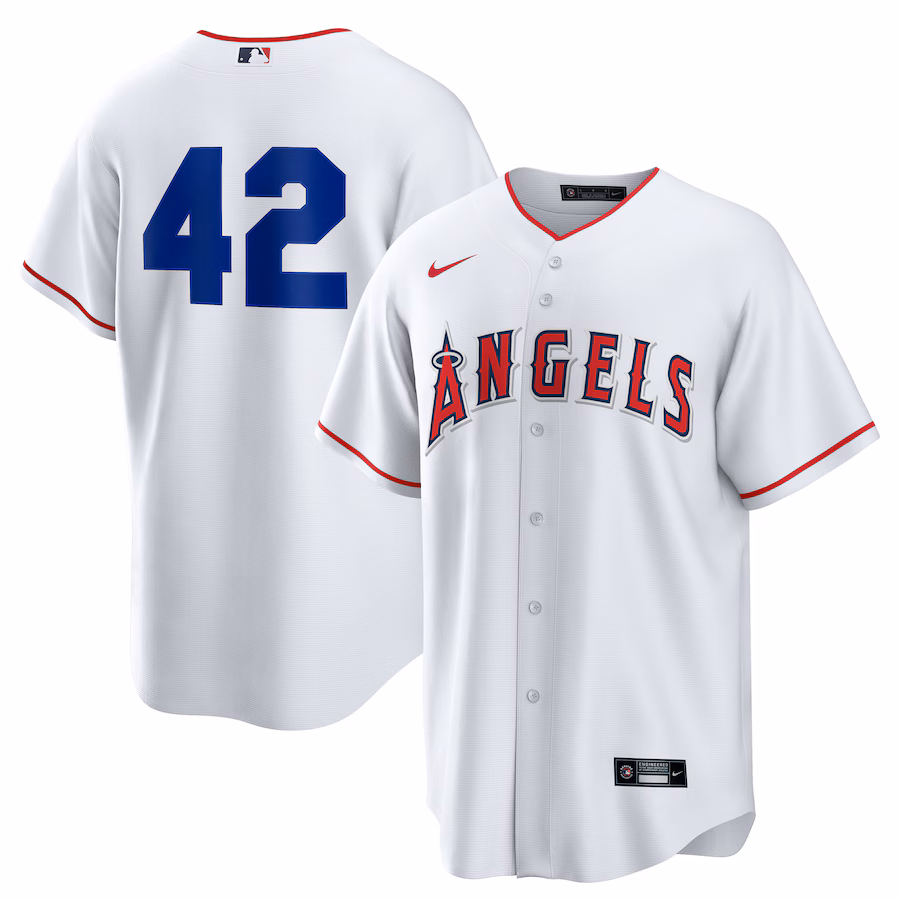 Los Angeles Angels Nike Home 2025 Jackie Robinson Day Replica Jersey - White