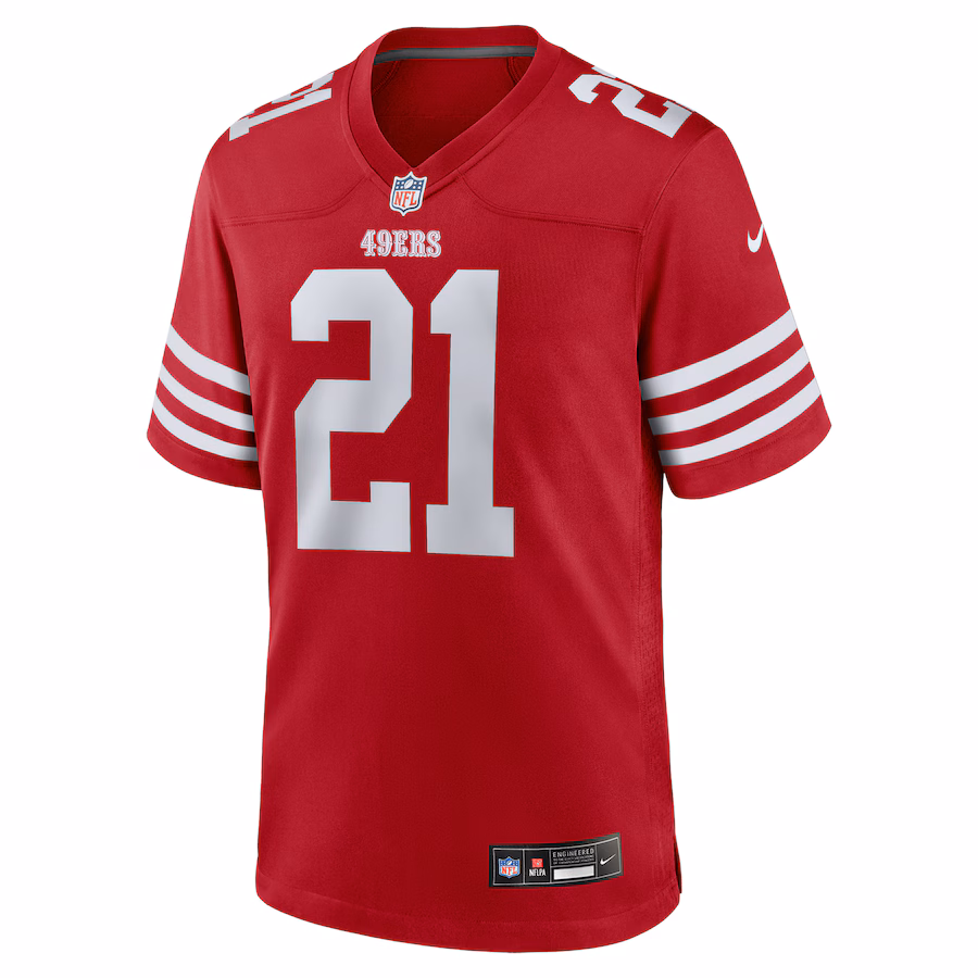Deion Sanders San Francisco 49ers Nike Team Retired Player Game Jersey - Scarlet