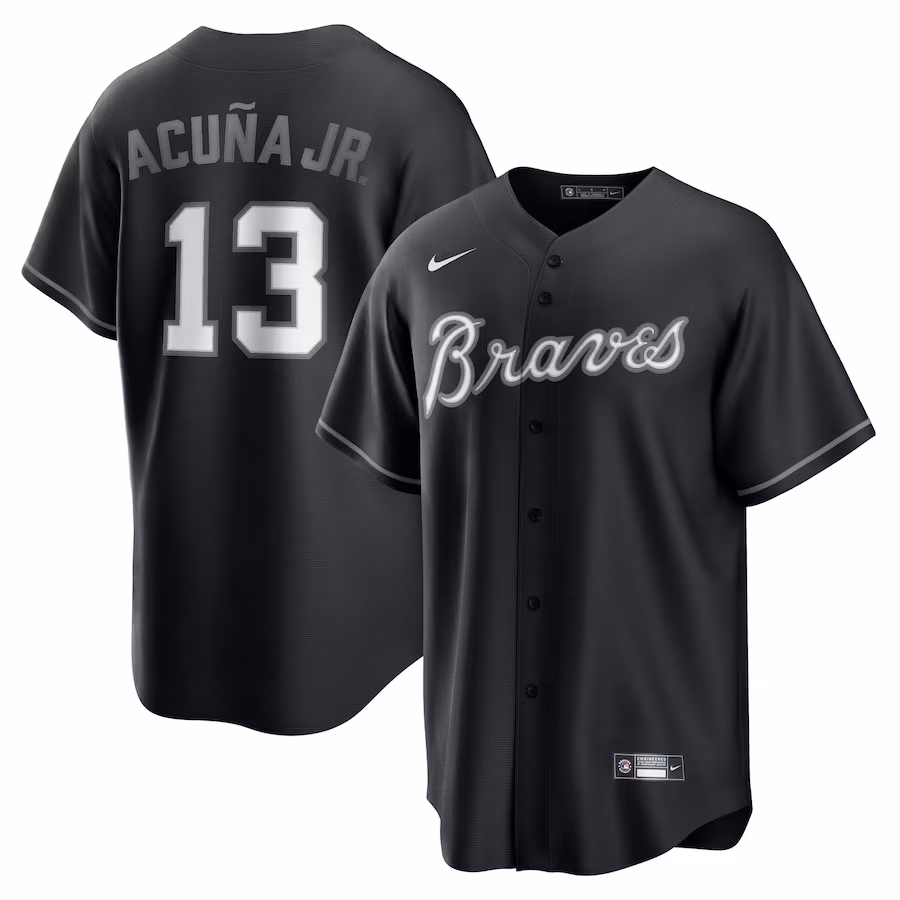 Ronald Acuña Jr. Atlanta Braves Nike Official Replica Player Jersey - Black