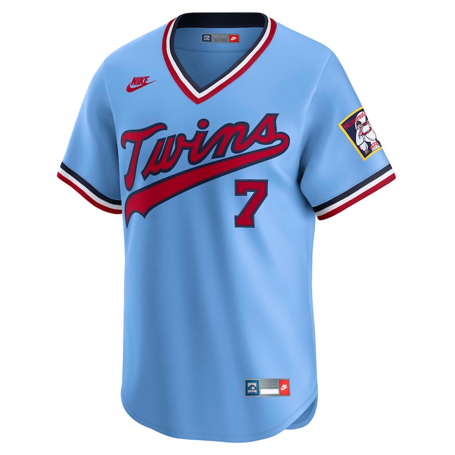 Joe Mauer Minnesota Twins Nike Throwback Cooperstown Collection Limited Jersey - Light Blue