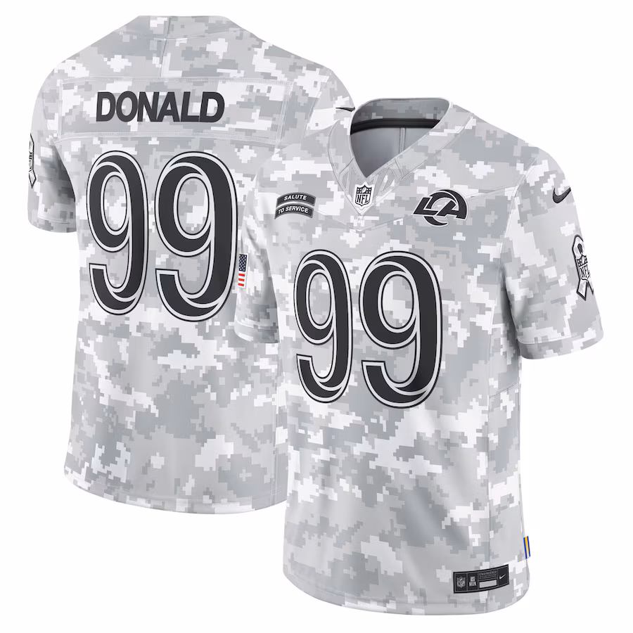 Aaron Donald Los Angeles Rams Nike 2024 Salute to Service Retired Player Limited Jersey - Arctic Camo