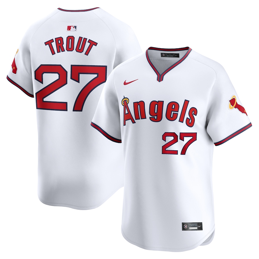 Mike Trout Los Angeles Angels Nike Alternate Limited Player Jersey – White