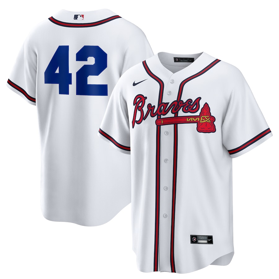Atlanta Braves Nike Home 2025 Jackie Robinson Day Replica Jersey - White